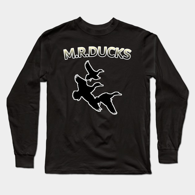 M.R.DUCKS (black) Design Long Sleeve T-Shirt by MN-STORE